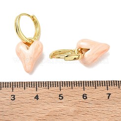 Pendientes colgantes de aro esmaltados de latón para mujer&nbsp;KK-CBA760A-06G