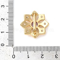 Messing Micro Pave klare Zirkonia Falte über Verschlüsse&nbsp;KK-G505-08G