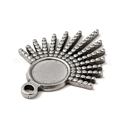 Ciondolo in acciaio inossidabile 304 in stile tibetano con cabochon&nbsp;STAS-G278-39AS