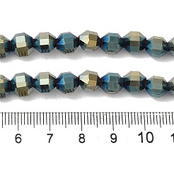 Brins de perles d'hématite non magnétiques synthétiques galvanisées&nbsp;G-I364-L01-07