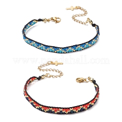 2 pulsera hecha a mano con cuentas de semillas de vidrio para mujer&nbsp;BJEW-MZ00158