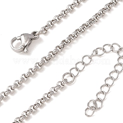 Colliers à maillons rolo/à pois en acier inoxydable 304 de 2.5 mm&nbsp;SA-CBA4160-23P