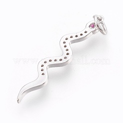 Pendentifs avec zircon cubiques à micro-pavés en laiton&nbsp;X-ZIRC-O026-22P-NR