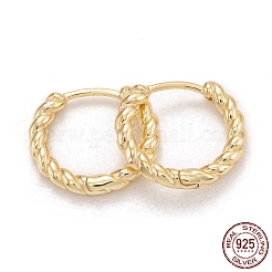 925 orecchini a cerchio huggie in argento sterling&nbsp;EJEW-H110-15G