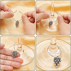 DIY Weinflasche Weinglas Charm Herstellungssets&nbsp;DIY-BC0005-34