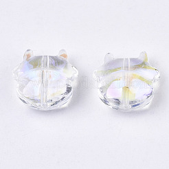 Perle di vetro verniciate a spruzzo trasparente&nbsp;DGLA-R052-001-D01