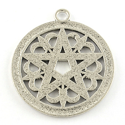 Pendente in lega stile tibetano&nbsp;X-TIBEP-R348-38AS-RS