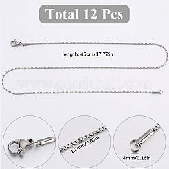 Ensemble de colliers à chaîne en acier inoxydable 304&nbsp;NJEW-SC0001-21