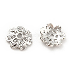 Messing Micro Pave klare Zirkonia Perlenkappen&nbsp;KK-G425-05B-P