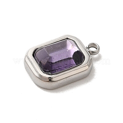 304 Edelstahl-Glasanhänger&nbsp;STAS-L022-062P-03