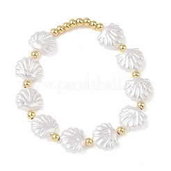 Stretch-Armbänder aus Messing- und Kunststoffperlen für Damen&nbsp;BJEW-F515-09G