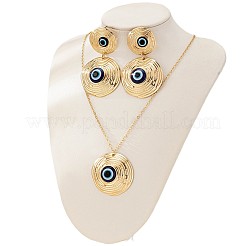 Ohrringe und Halsketten-Sets aus Emaillelegierung für Damen&nbsp;FS-WG4BD64-01