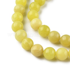 Natürliche Zitronen Jade Perlen Stränge&nbsp;G-G0003-C02-A
