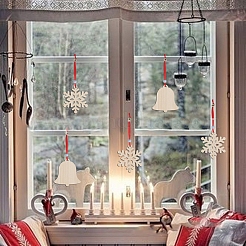 Weihnachtsmotiv Holz Anhänger Dekoration&nbsp;PW-WG7C92F-01