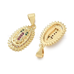 Pendentifs en laiton avec zircon cubique micro pavé&nbsp;CU-CBAD360-12G-01