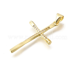 Pendentifs en laiton zircon cubique transparent&nbsp;KK-D255-05G-04