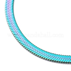 Bracciale a catena piatta in acciaio inossidabile 304 per uomo e donna&nbsp;BJEW-E076-01MC-03