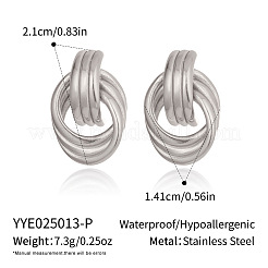 Modische Ohrstecker aus Edelstahl 304 mit Knoten&nbsp;FJ5569-2