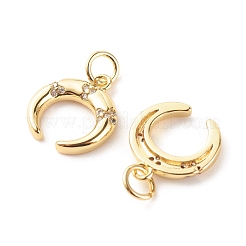 Pendentifs en laiton zircon cubique transparent&nbsp;ZIRC-P094-06G-RS