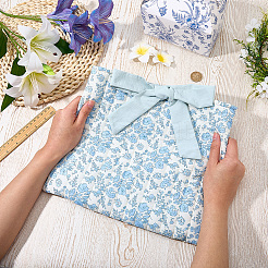 Packbeutel aus Stoff mit Blumenmuster und Tragegurten&nbsp;ABAG-WH20010-40A