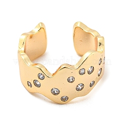 Orecchini in vero ottone placcato oro 14k con zirconi cubici&nbsp;EJEW-M232-01G-G