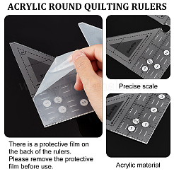 2 Stück Quiltlineale aus Acryl in 2 Stilen&nbsp;DIY-AR0002-56