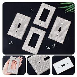 Ahademaker 4 Sets 2 Stil Kunststoff Strass Steckdose Wandplatte&nbsp;AJEW-GA0005-41