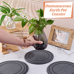 4 Stück Kieselgur-Pflanzenuntersetzer&nbsp;DIY-WA0001-16