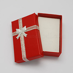 Valentines Tag Frau Geschenke Pakete Karton Schmuck-Set-Boxen mit Bowknot und Schwamm im Inneren&nbsp;CBOX-R013-1