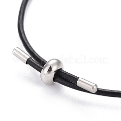Pulseras deslizantes de cordón de cuero de pu ajustable&nbsp;BJEW-F412-05P-C