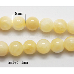 Natürliche gelbe Jade Perlen&nbsp;X-G-Q277-1