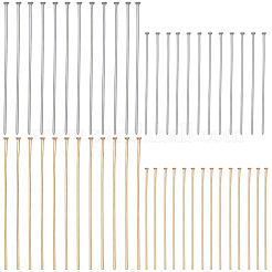 400 Stück 4 Stile 304 Edelstahl Flachkopfstifte&nbsp;STAS-SC0005-78