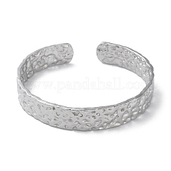 Brazalete abierto de acero inoxidable 304 antideslustre para mujer&nbsp;BJEW-Q770-01P
