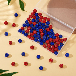 100 Stück 2 Farben handgefertigte Polymer Clay Strassperlen&nbsp;CLAY-TA0001-79B