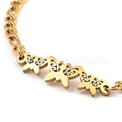 Bracciale a maglie in acciaio inossidabile 201 per donna&nbsp;BJEW-D062-01A