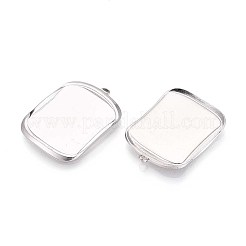 Cabochon-Fassungen für Anhänger aus Edelstahl 304&nbsp;STAS-T067-15P