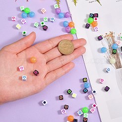 450 Stück 18 Farben undurchsichtige europäische Acrylperlen&nbsp;MACR-SZ0001-17