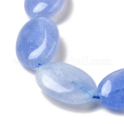 Hilos de cuentas de jade de Malasia teñidas de forma natural&nbsp;G-B137-A01-01B