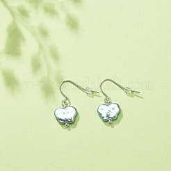 Orecchini pendenti a farfalla con perle di plastica&nbsp;EJEW-JE05028-02