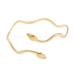 Brazaletes abiertos ondulados de acero inoxidable 304&nbsp;BJEW-G699-01G