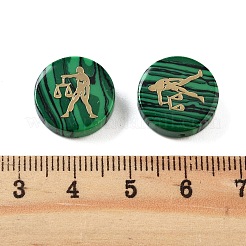 Perline di malachite sintetiche&nbsp;G-F775-D01