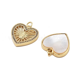 Colgante micropavé cubic zirconia de latón&nbsp;KK-Q006-26G-01