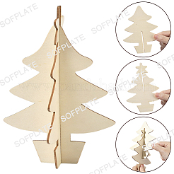 1 Beutel unfertige Weihnachtsbäume aus Holz&nbsp;WOOD-SP0001-73