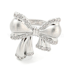 Verstellbare Ringe aus Zirkonoxid aus Messing mit Mikropflaster&nbsp;RJEW-E091-02P