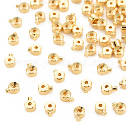Rack Plating Brass Beads, Nickel Free, Real 18K Gold Plated, 4.5x3.5x3mm, Hole: 0.7mm