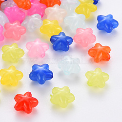 Transparent Acrylic Beads, Imitation Jelly, Star, Mixed Color, 10x10.5x6mm, Hole: 1.6mm, about 1690pcs/500g