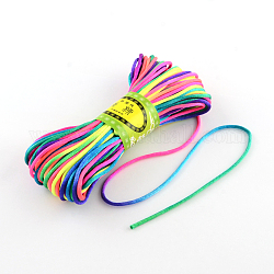 Cordes en fibre acrylique, colorées, 2mm, environ 21.87 yards (20m)/paquet, 6 faisceaux / sac