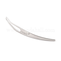 Rastas de hierro herramienta de aguja de interbloqueo, herramienta de ganchillo sisterlock, Platino, 67x7x1.5mm, agujero: 3.5x27.5 mm