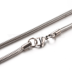 304 in acciaio inossidabile collane a catena serpente, colore acciaio inossidabile, 17.7 pollice (45 cm), 3.2mm