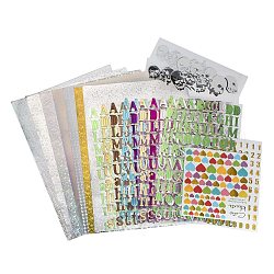 Papier-Aufkleber, diy handgefertigte Sammelalbum Fotoalben, Mischformen, Mischfarbe, 25.5~270x15.3~228x0.01~0.1 mm